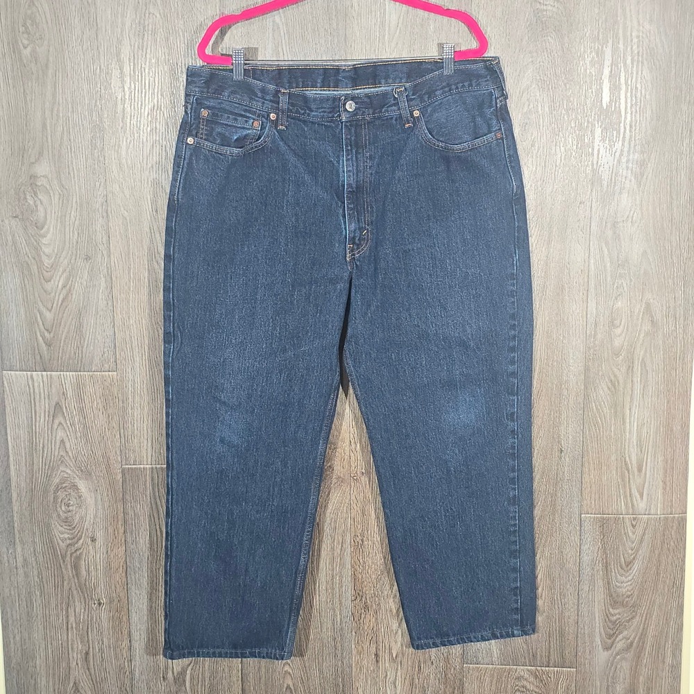 Levi's 550 Relaxed Fit Tapered Leg Jeans 40x30 Dark Wash Blue Men's (Fits 27)